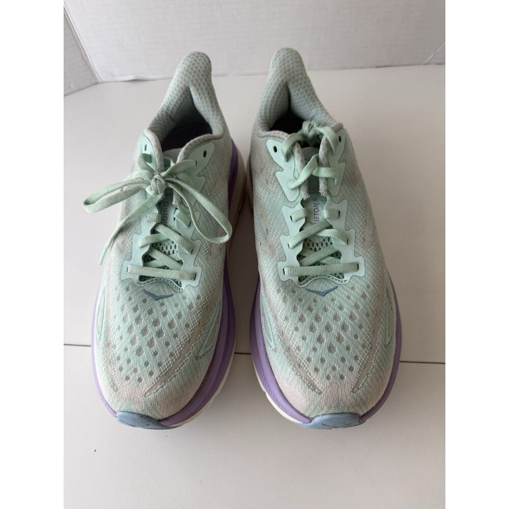 Hoka One One Clifton 9 Shoes Womens Size 8 D Wide Pastel Running 1132211 Solm - Picture 2 of 14